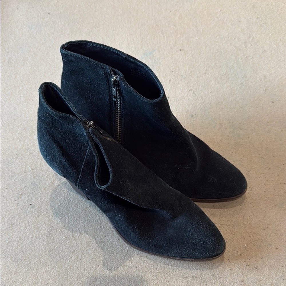 J Crew Black leather  Ankle Boots